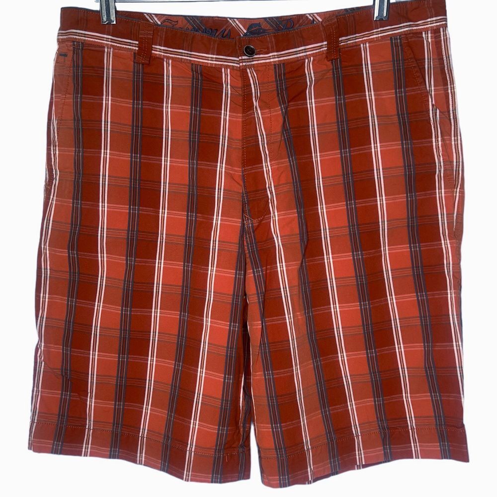 Tommy Bahama Plaid Shorts Cotton Silk Blend Size 36